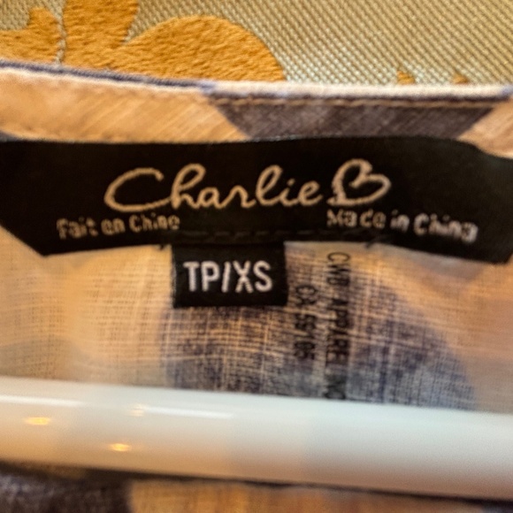 Charlie B blue polka dot top worn twice! - Picture 3 of 6